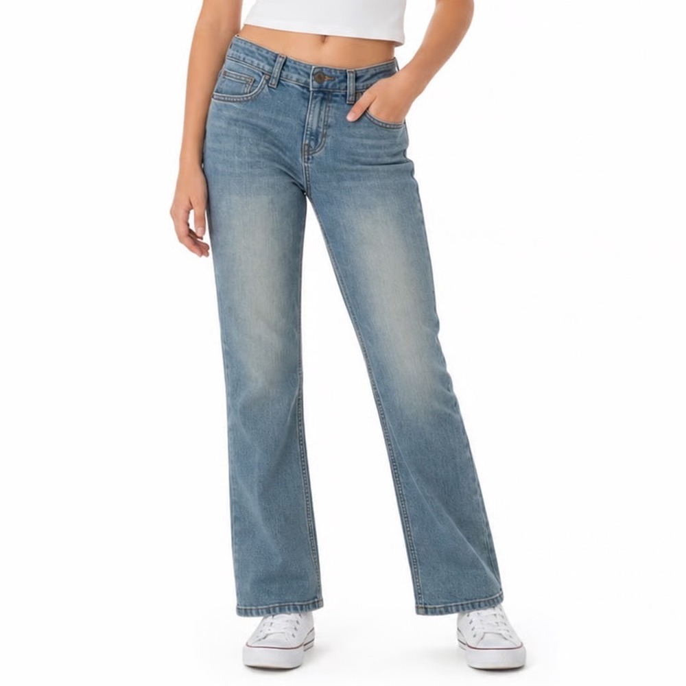 Cat & Jack Girls Medium Wash Bootcut Stretch Denim Jeans Size 14